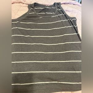 Gray Striped Men's Tank Top